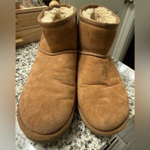 Tan UGG booties